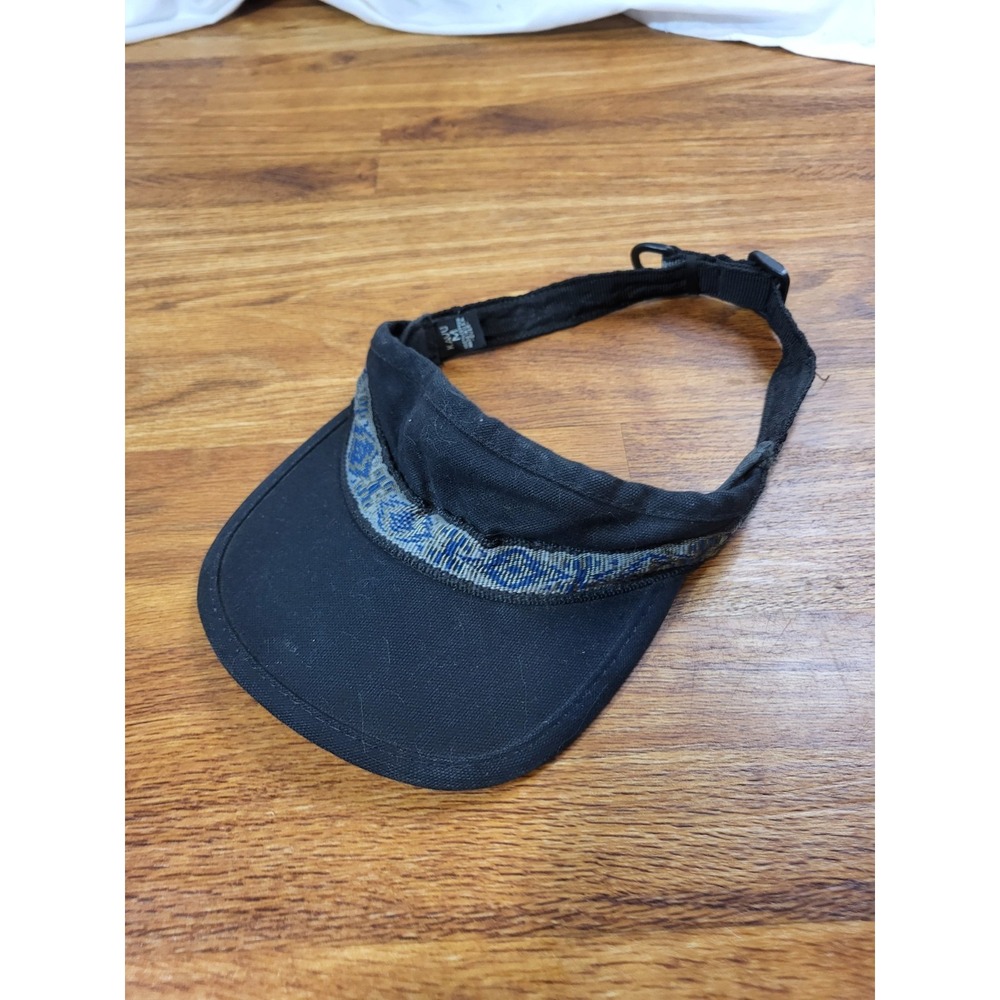 Vintage Kavu Adjustable Aztec Pattern Sun Visor, Made in USA, Black Size M